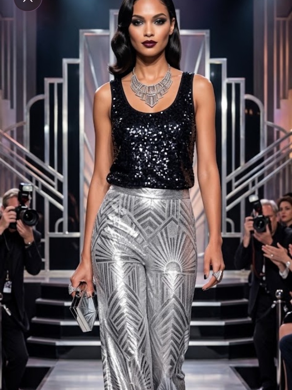 DKNY Black Sequin Camisole Tank sequin holiday fun ptp 20  nwt